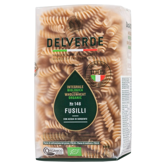 Delverde Whole Wheat Organic Fusilli 500g