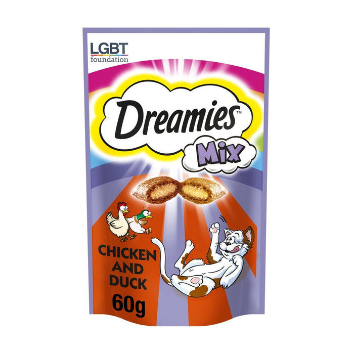 Dreamies Adult 1+ Cat Treats Mix with Chicken and Duck 60g