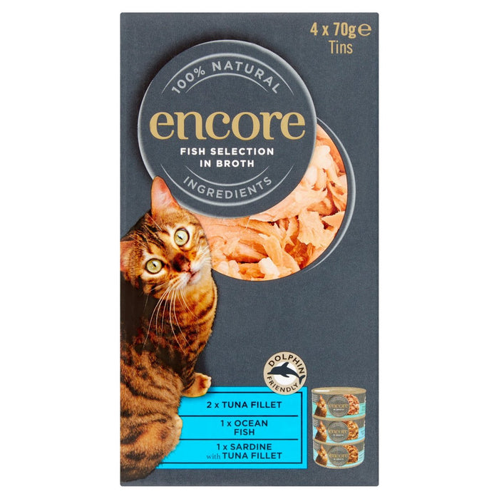 Encore Cat Broth Tin Fish Selection 4 x 70g
