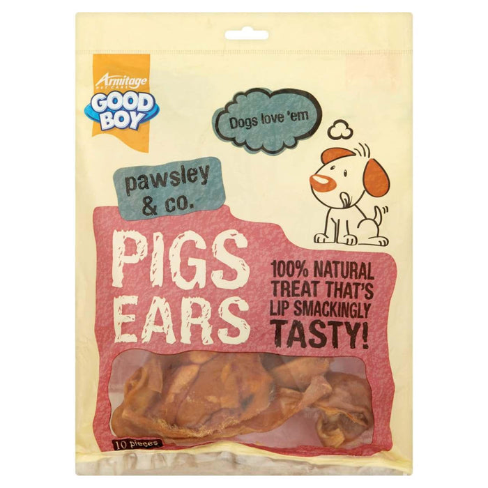 Good Boy Pigs Ears Paquete de 10 golosinas para perros 