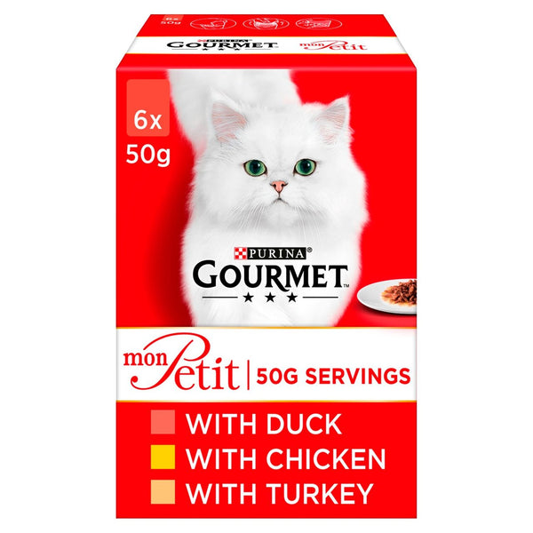 Gourmet Mon Petit Cat Food Pouches Poultry Duck Chicken Turkey