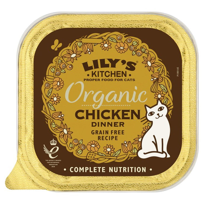 Dîner de poulet biologique de cuisine de Lily pour les chats 85g
