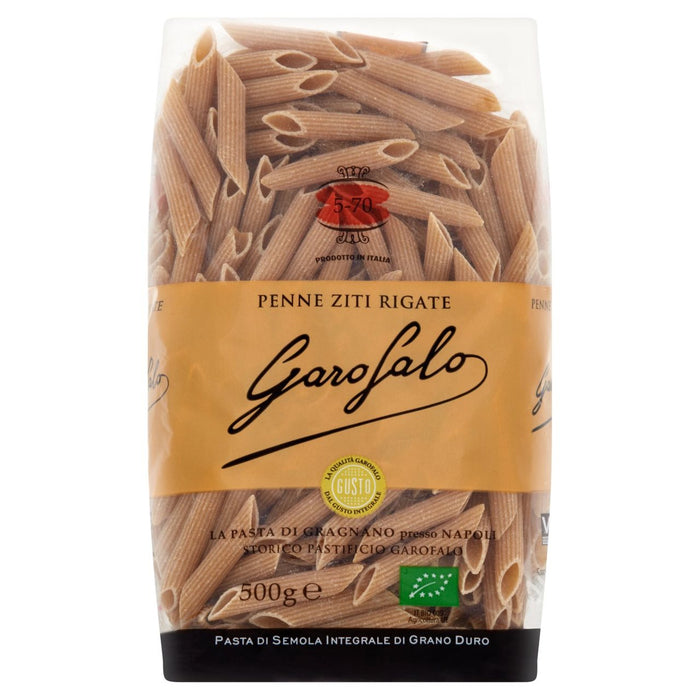 Garofalo Bio -Vollweizen -Penne Trocken Pasta 500g