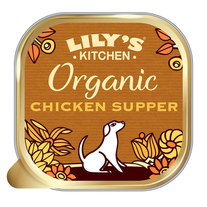 Lily's Kitchen Pollo orgánico y cena deletreada para perros 150G