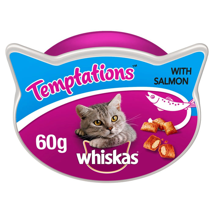 Whiskas Temptations Adult 1+ Cat Treats with Salmon 60g