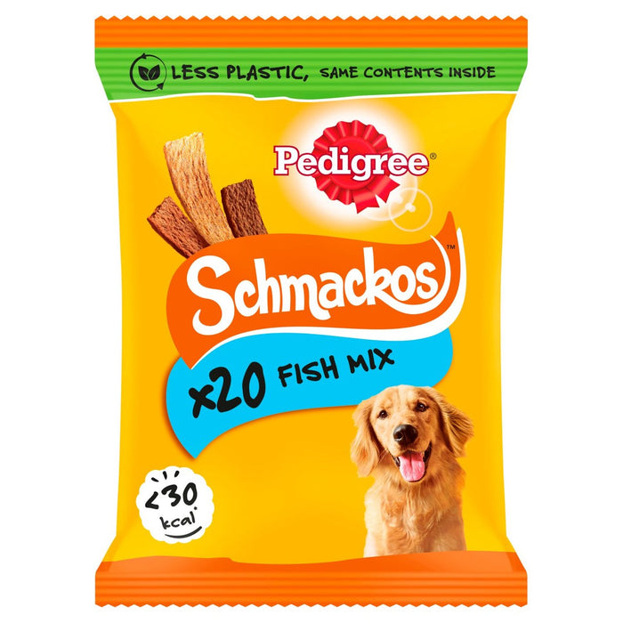 Pedigree Schmackos Dog Treats with Fish 20 x 8g