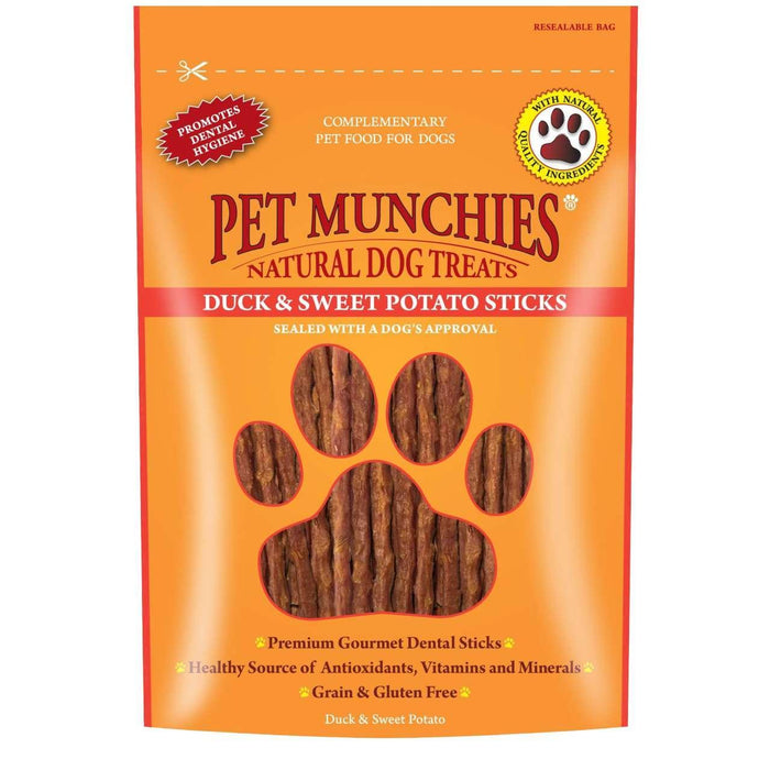 Pet Munchies Duck & Sweet Potato Sticks Dog Treat 90g