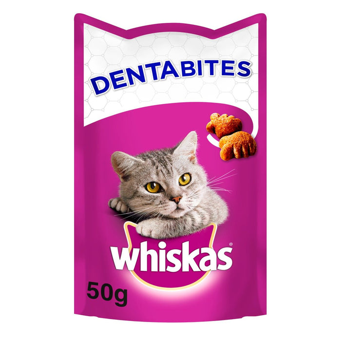 fisk og skaldyr sædvanligt Hensigt Whiskas Dentabites Adult 1+ Cat Dental Treats with Chicken 50g | British  Online