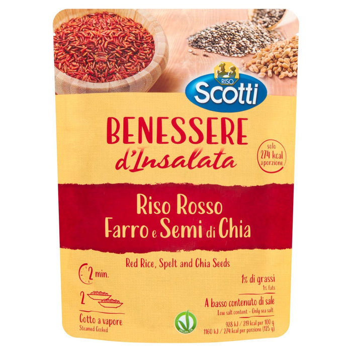 Riso Scotti Microwaveable Red Rice Spelt and Chia Seeds 250g