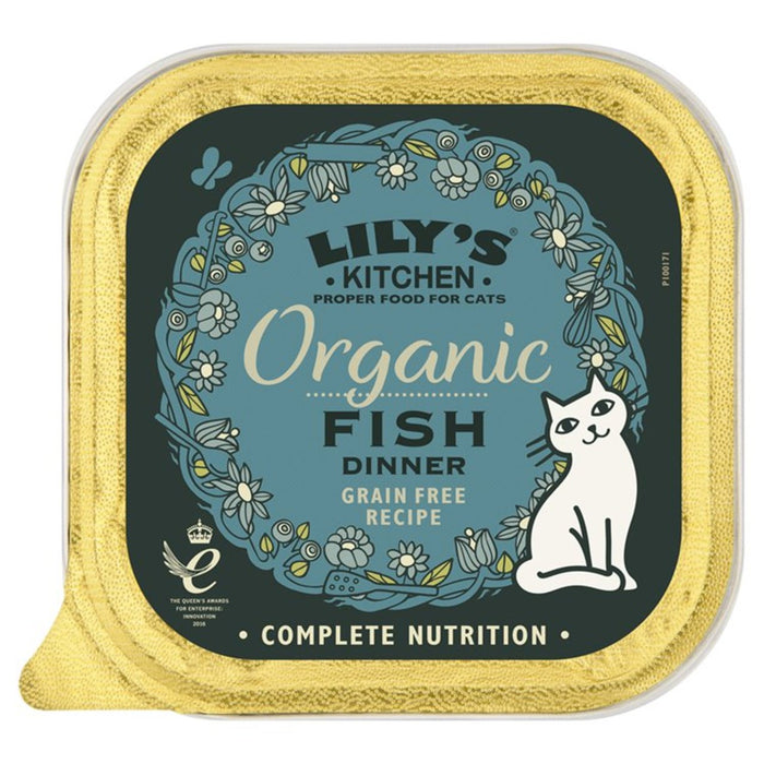 Cena de pescado orgánico de Lily's Kitchen para gatos 85G