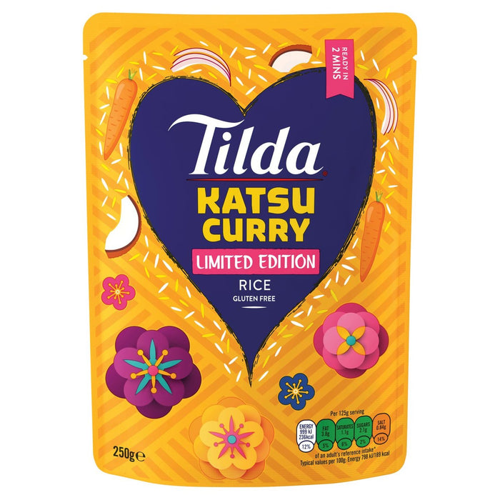 Tilda Katsu Curry Microondave Limited Edition Rice 250G