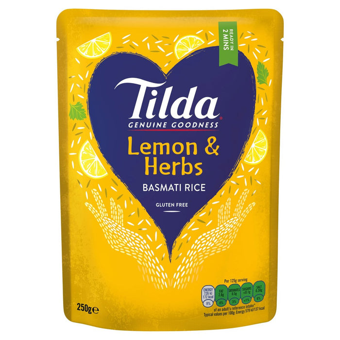 Tilda Microwave Lemon & Kräuter Basmati Reis 250g