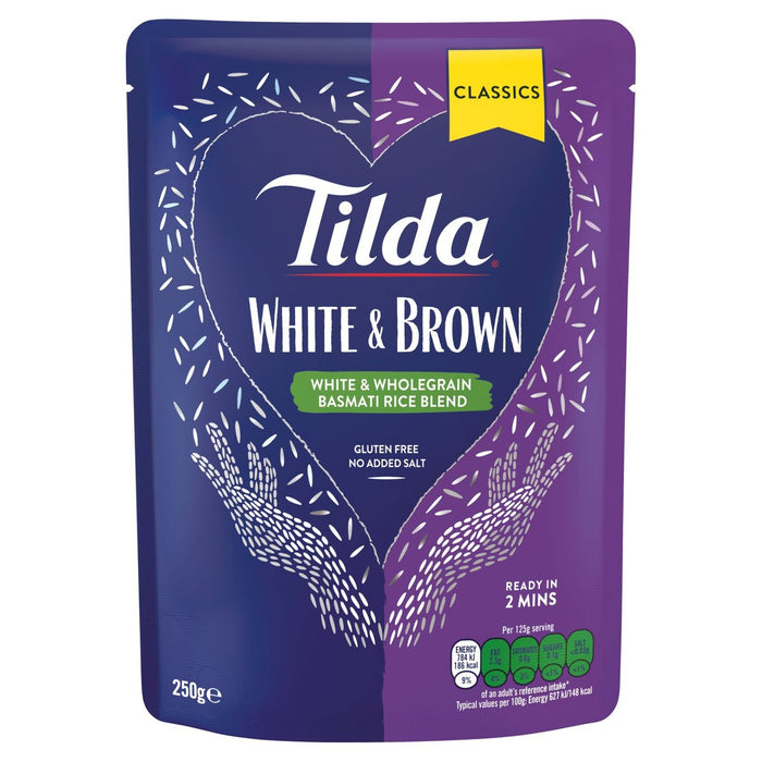 Tilda micro-ondes blanc et brun Basmati Rice 250g