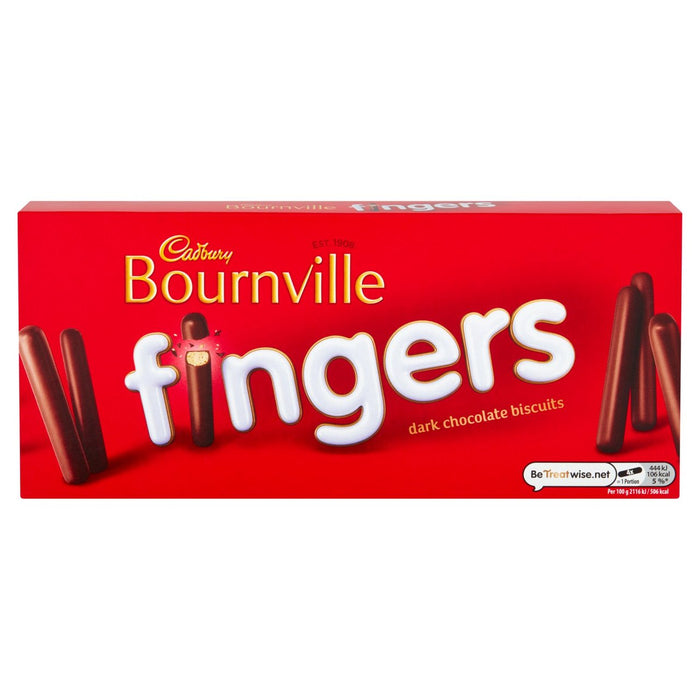 Cadbury Bournville Fingers Biscuits au chocolat noir 114G