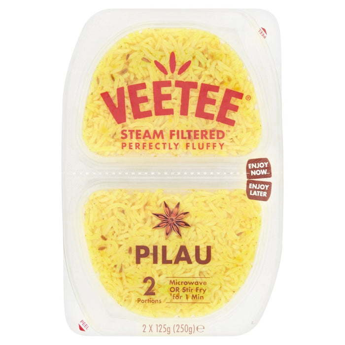 Veetee Heat & Eat Pilau Arroz macetas 2 x 125g
