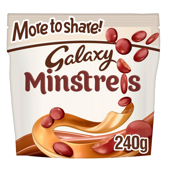 Galaxy Minstrels Chocolate plus pour partager le sac de poche 240g