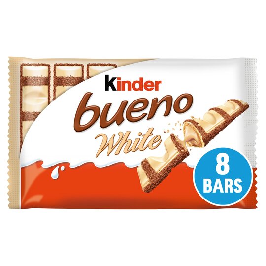  Kinder Bueno Twin Bars White Chocolate (4x43g) : Grocery &  Gourmet Food