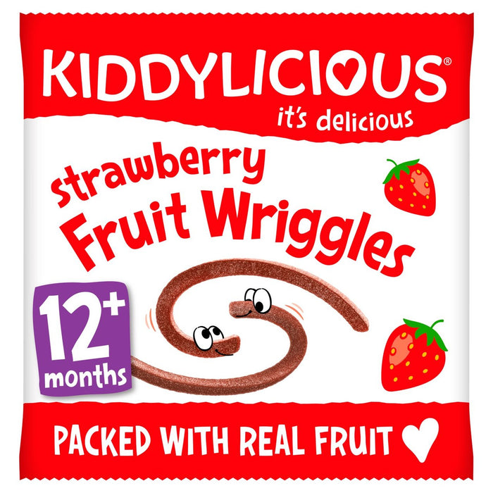 Les fruits kiddylicious se tortillent la collation du nourrisson aux fraises 12 mois + 12g