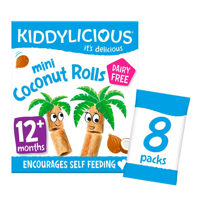 Kiddylicious mini rouleaux de noix de coco 8 x 7g