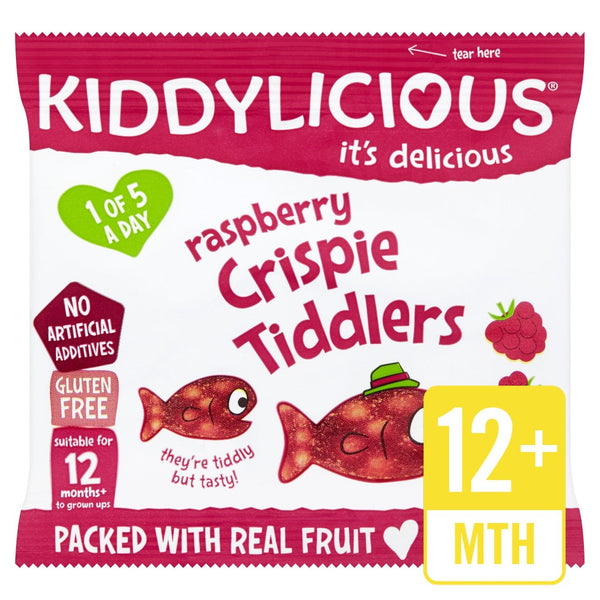 Kiddylicious Raspberry Crispy Tiddlers 12G - Tesco Groceries