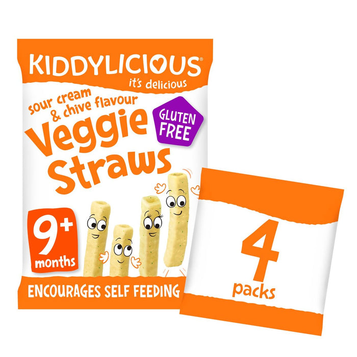 Kiddicious Sour Cream & Chive Pajitas vegetarianas 9 meses+ 4 x 12g
