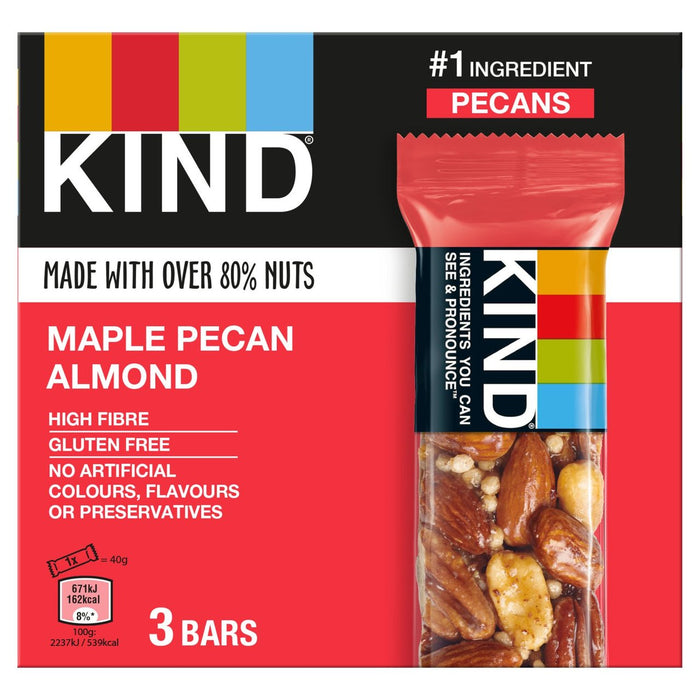 Kind Maple Pecan & Amond 3 x 30g