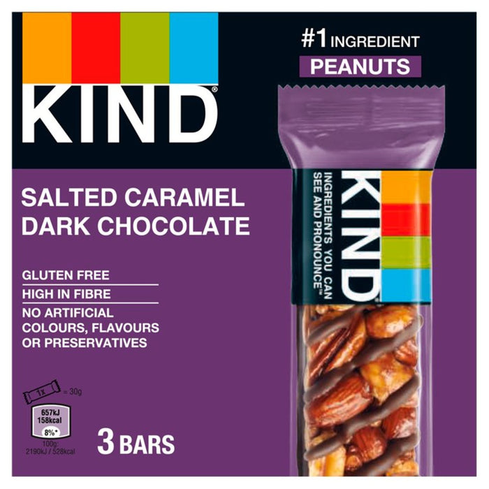 Kind Salted Caramel Chocolate noir 3 x 30g