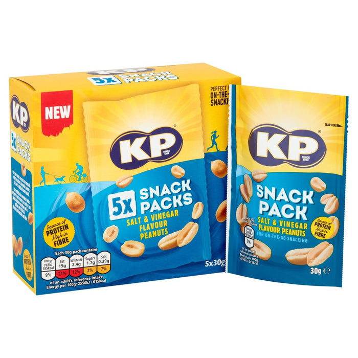 KP Salt y vinagre Peanuts Multipack 5 Pack 5 x 30g