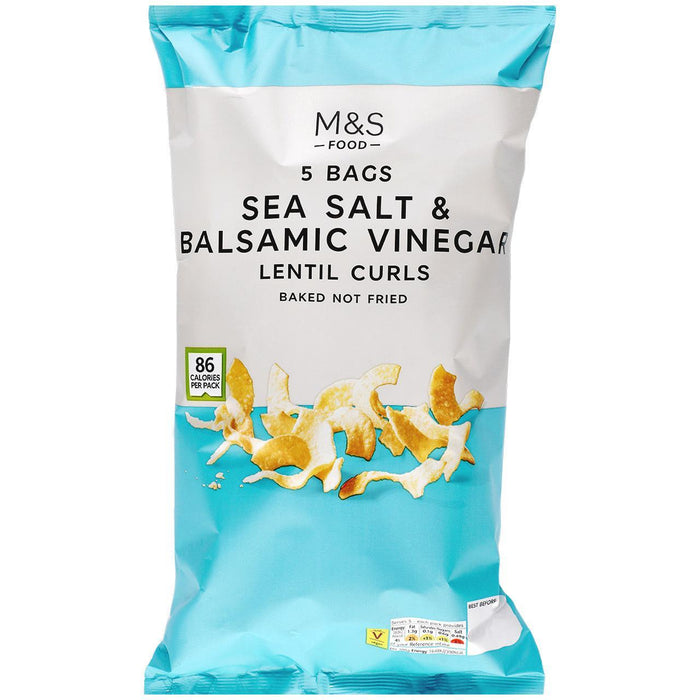 M & S zählen auf US -Salz- und Balsamico -Essig -Linsenkurls 5 x 22g