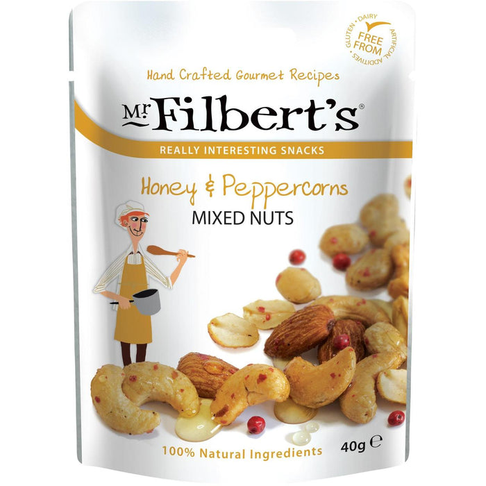 Mr Filberts Honey & Peppercorn Nuts 40G