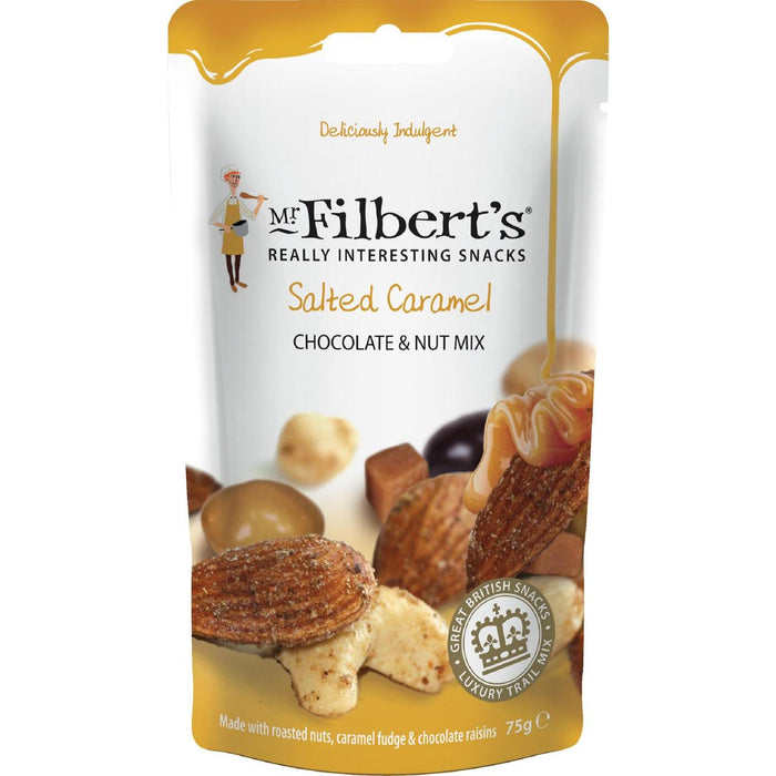 Mr Filberts gesalzene Karamellschokolade & Nussmischung 75G