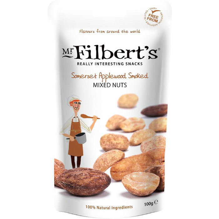 Mr Filbert's Somerset Applewood Smoked Peanuts Almonds and Cashews 100g