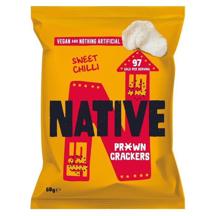 Native Vegan Prawn Crackers Sweet Chilli Sharing Bag 60g