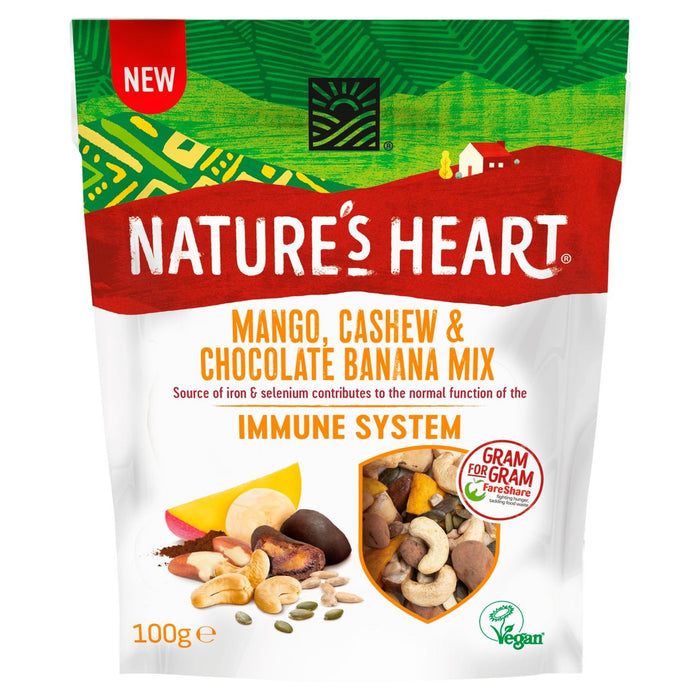 Nature's Heart Mango Cashew & Chocolate Banana Immune System Mix 100g
