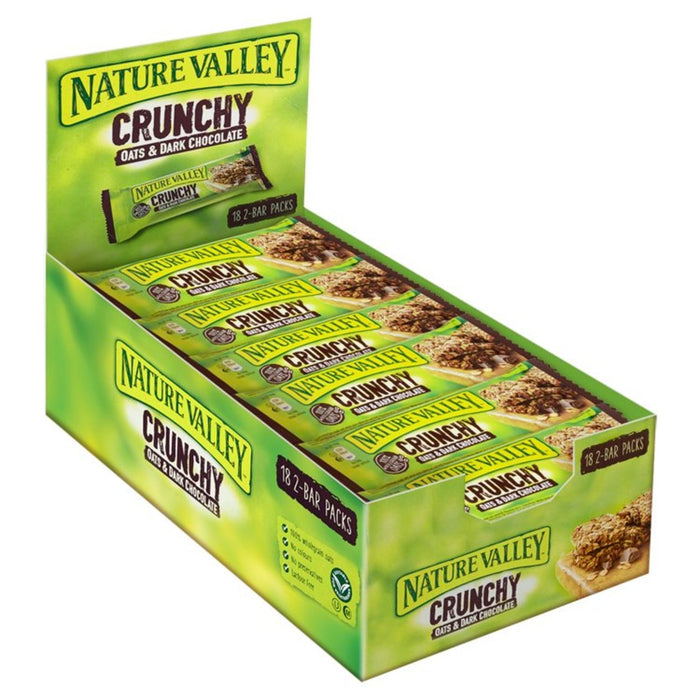 Natural Valley Crunchy Hafer & Schokoladen -Müsli -Riegel 18 pro Pack