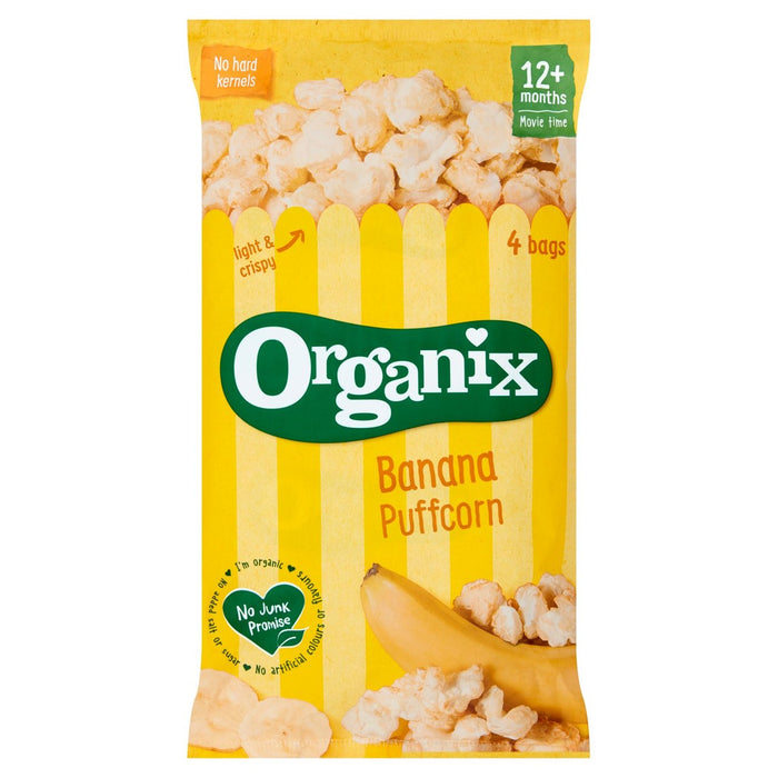 Organix Banana Orgánica Puffcorn 12 MTS+ Multipack 4 x 10g