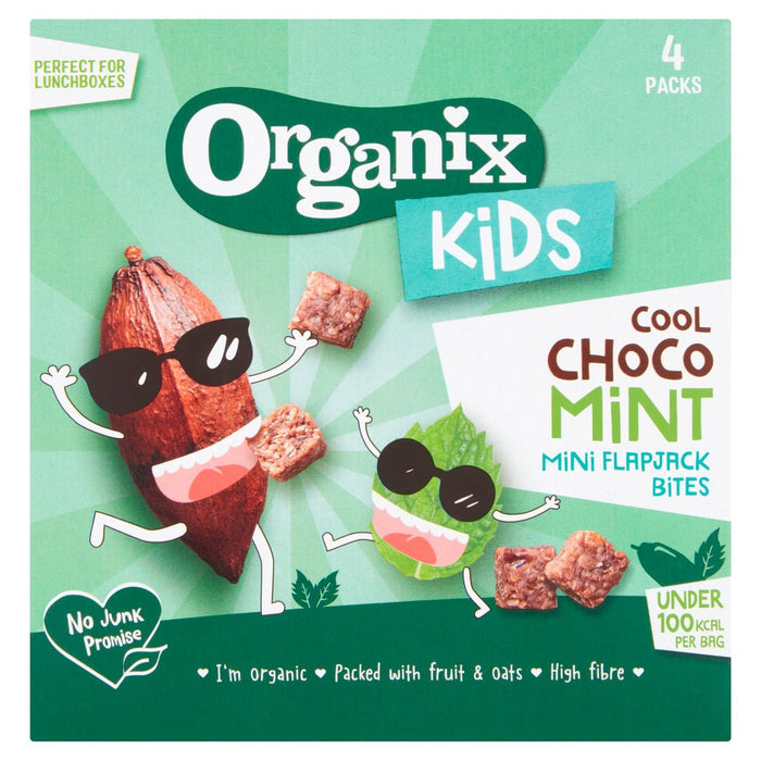Organix Kids Cool Choco Mint Mini Organic Flapjack Bites 4 x 23g