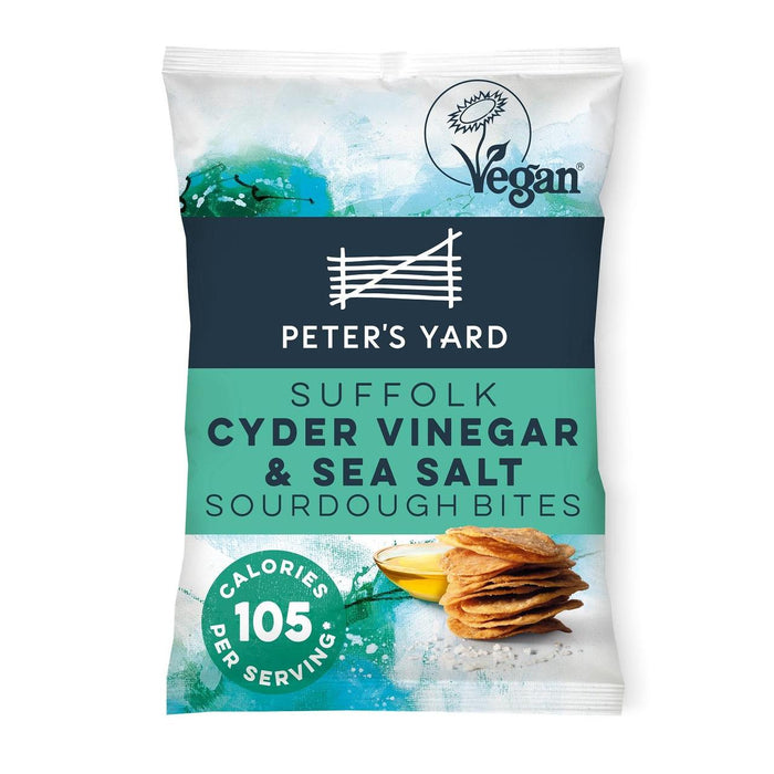 Peter's Yard Suffolk Cyder Vinegar & Sea Salt Sliry Bites Partage Bag 90g