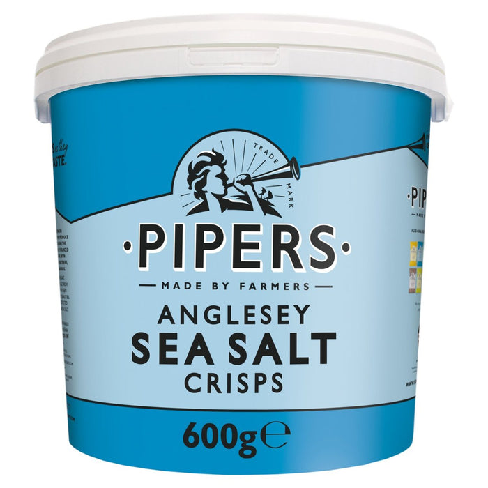 Pipers Anglesey Sea Salt Crisps Tina 600G