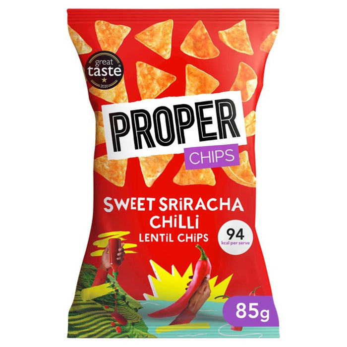 Properchips Sweet Sriracha Lentil Chips 85g
