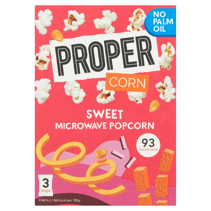 Ortcorn süße mikrowelle popcorn 3 x 70g