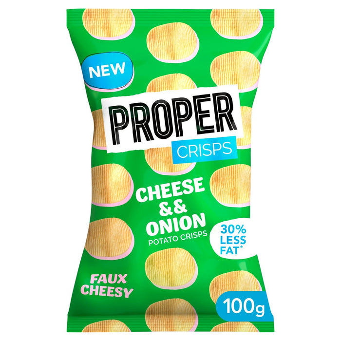 Proper Crisps Cheese & Onion Sharing 100g