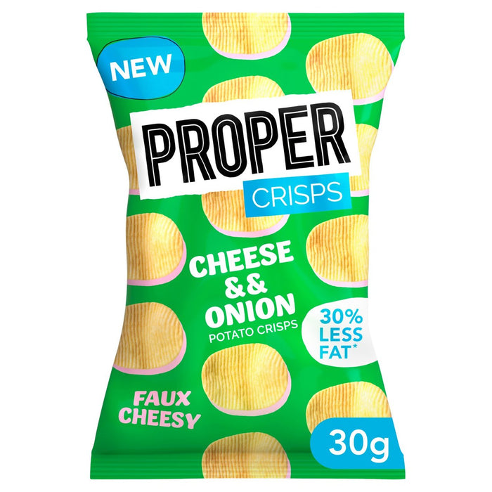 Proper Crisps Cheese & Onion Single Bag 30g