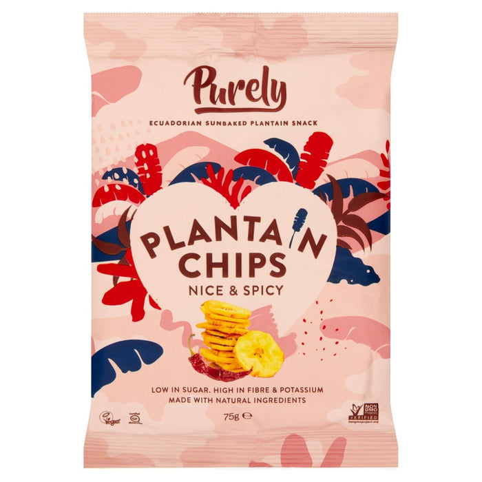 Purely Plantain Chips Nice & Spicy 75g