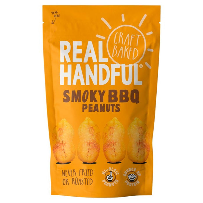 Real Handful Smoky BBQ Baked Peanuts 70g