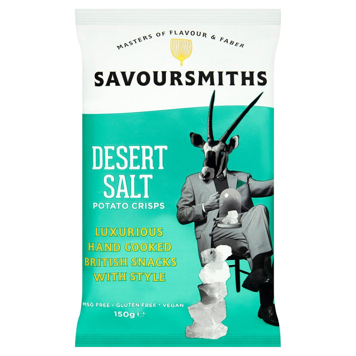 Savoursmiths Wüste Salz Luxus englische Kartoffel -Chips 150g