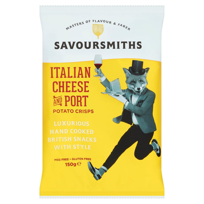 Savoursmiths Italienisch Käse & Port Luxus English Kartoffel Chips 150g