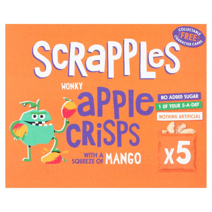 Scrapples Kids Apple & Mango Crisps Multi Box 5 x 12g