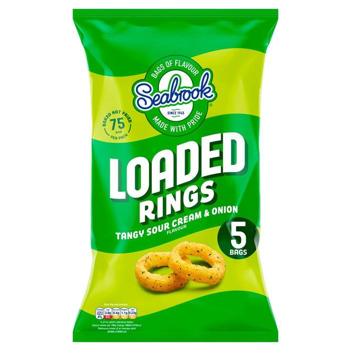Seabrook Loaded Rings Sour Cream & Onion 5 x 16g