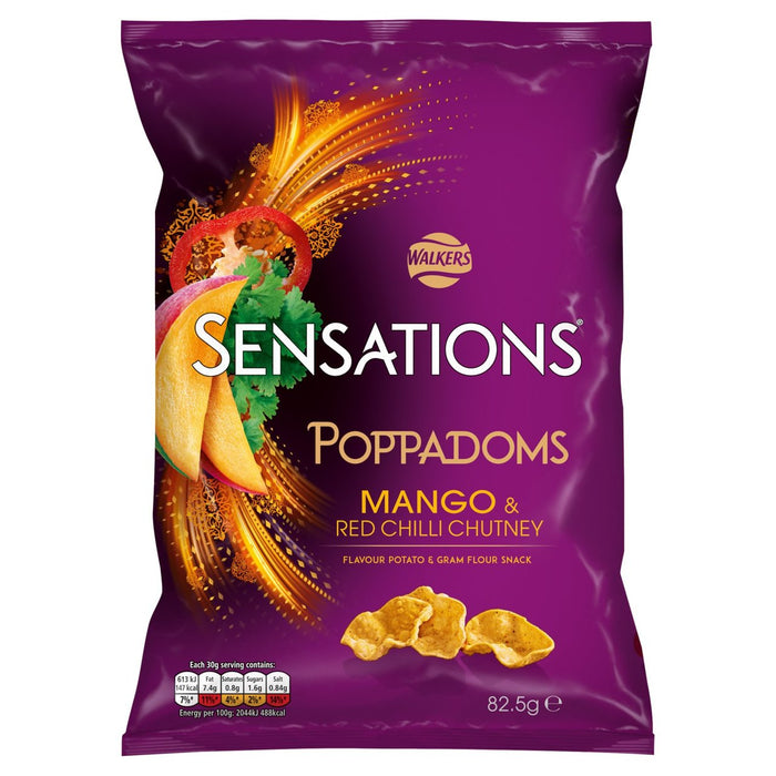 Sensations Mango & Chilli Chutney Partage des poppadoms 82,5 g